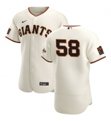 San Francisco Giants 58 Trevor Gott Men Nike Cream Home 2020 Authentic 20 at 24 Patch Player MLB Jersey