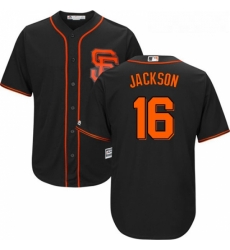 Youth Majestic San Francisco Giants 16 Austin Jackson Authentic Black Alternate Cool Base MLB Jersey 