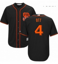 Youth Majestic San Francisco Giants 4 Mel Ott Replica Black Alternate Cool Base MLB Jersey