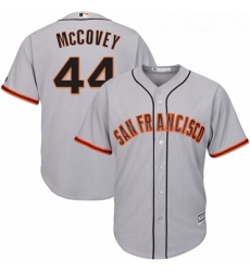 Youth Majestic San Francisco Giants 44 Willie McCovey Authentic Grey Road Cool Base MLB Jersey