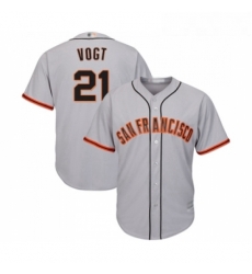 Youth San Francisco Giants 21 Stephen Vogt Replica Grey Road Cool Base Baseball Jersey 