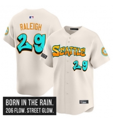 Men Seattle Mariners 29 Cal Raleigh Cream 2025 Graffiti Emerald Drop Edition Vapor Premier Limited Stitched Jersey Men Seattle Mariners 29 Cal Raleigh Cream 2025 Graffiti Emerald Drop Edition Vapor Premier Limited Stitched Jersey