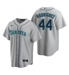 Men Seattle Mariners 44 Julio Rodr EDguez Grey Cool Base Stitched Jersey