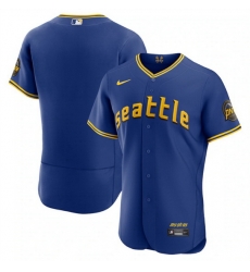 Men Seattle Mariners Blank Royal 2023 City Connect Flex Base Stitched Jersey