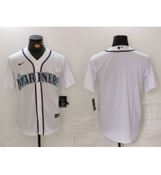 Men Seattle Mariners Blank White Cool Base Stitched Jersey