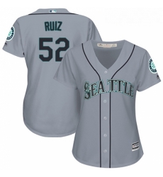 Womens Majestic Seattle Mariners 52 Carlos Ruiz Authentic Grey Road Cool Base MLB Jersey