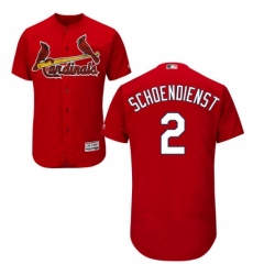 Mens Majestic St Louis Cardinals 2 Red Schoendienst Red Alternate Flex Base Authentic Collection MLB Jersey