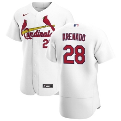 Men's St. Louis Cardinals Nolan Arenado White Jersey Home Flex Base