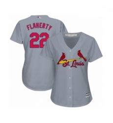 Women's St. Louis Cardinals #22 Jack Flaherty Authentic Grey Road Cool Base Baseball Player Jersey