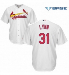 Youth Majestic St Louis Cardinals 31 Lance Lynn Authentic White Home Cool Base MLB Jersey