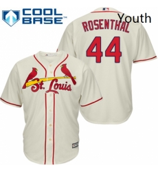 Youth Majestic St Louis Cardinals 44 Trevor Rosenthal Authentic Cream Alternate Cool Base MLB Jersey