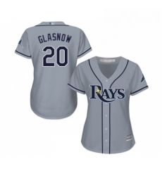 Womens Tampa Bay Rays 20 Tyler Glasnow Replica Grey Road Cool Base Baseball Jersey 