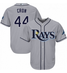 Youth Majestic Tampa Bay Rays 44 C J Cron Replica Grey Road Cool Base MLB Jersey 