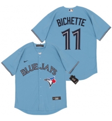 Blue Jays 11 Bo Bichette Light Blue 2020 Nike Cool Base Jersey