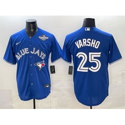 Men Toronto Blue Jays 25 Daulton Varsho Royal 2025 World Series Home Cool Base Stitched Baseball Jersey