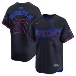 Men Toronto Blue Jays 27 Vladimir Guerrero Jr  Black 2024 City Connect Limited Stitched Baseball Jersey