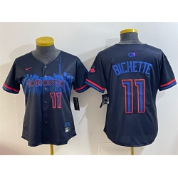 Youth Toronto Blue Jays 11 Bo Bichette Navy 2024 City Connect Limited Stitched Baseball Jersey