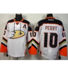 Anaheim Ducks 10 Corey Perry White Road Stitched NHL Jersey