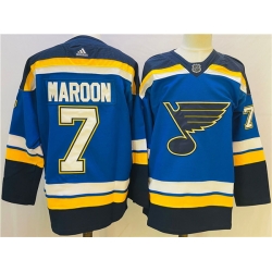 Men St  Louis Blues 7 Patrick Maroon Blue Winter Classic Stitched Jersey