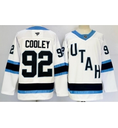 Men Utah Hockey Club 92 Logan Cooley White 2024 25 Stitched Jersey