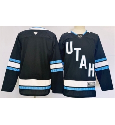 Men Utah Hockey Club Blank Navy Stitched Jersey