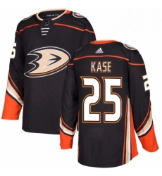 Mens Adidas Anaheim Ducks 25 Ondrej Kase Authentic Black Home NHL Jersey 