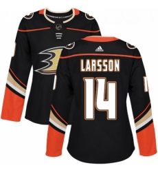 Womens Adidas Anaheim Ducks 14 Jacob Larsson Premier Black Home NHL Jersey 