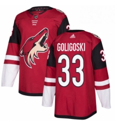 Mens Adidas Arizona Coyotes 33 Alex Goligoski Authentic Burgundy Red Home NHL Jersey 