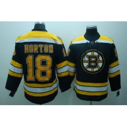 Boston Bruins 18 Nathan Horton Black Jerseys