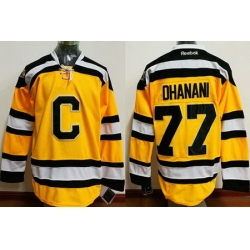 Bruins #77 Dhanani Yellow C Stitched NHL Jersey