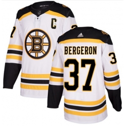 Men Adidas Boston Bruins #37 Patrice Bergeron White NHL Jersey