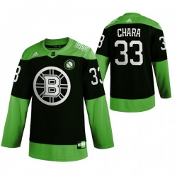 Men Boston Bruins 33 Zdeno Chara Green 2020 Adidas Jersey