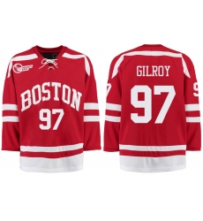 Boston University Terriers BU 97 Matt Gilroy Red Stitched Hockey Jersey