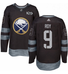 Mens Adidas Buffalo Sabres 9 Derek Roy Authentic Black 1917 2017 100th Anniversary NHL Jersey 