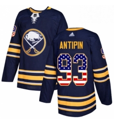 Mens Adidas Buffalo Sabres 93 Victor Antipin Authentic Navy Blue USA Flag Fashion NHL Jersey 