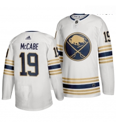 Sabres 19 Jake McCabe White 50th Anniversary Adidas Jersey