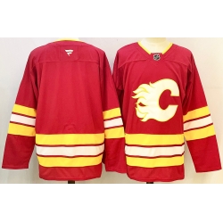 Men Calgary Flames Blank Red 2024 25 Stitched Hockey Jersey