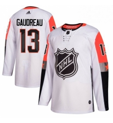 Mens Adidas Calgary Flames 13 Johnny Gaudreau Authentic White 2018 All Star Pacific Division NHL Jersey 