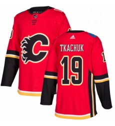 Mens Adidas Calgary Flames 19 Matthew Tkachuk Premier Red Home NHL Jersey 