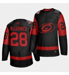 Carolina Hurricanes 28 Max Mccormick Black Men 2021 Stadium Series Outdoor Game Jersey