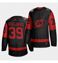 Carolina Hurricanes 39 Alex Nedeljkovic Black Men 2021 Stadium Series Outdoor Game Jersey