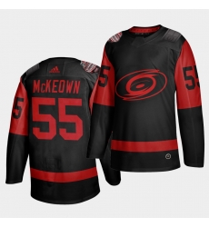 Carolina Hurricanes 55 Roland Mckeown Black Men 2021 Stadium Series Outdoor Game Jersey