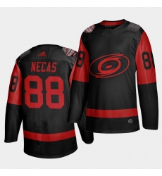 Carolina Hurricanes 88 Martin Necas Black Men 2021 Stadium Series Outdoor Game Jersey 57