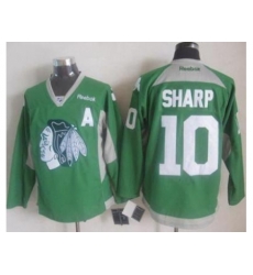 Chicago Blackhawks #10 Patrick Sharp Green Practice Stitched NHL Jersey