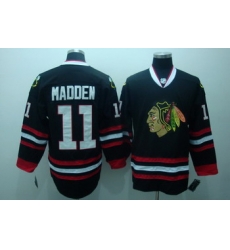 Chicago Blackhawks 11 John Madden Black Jerseys