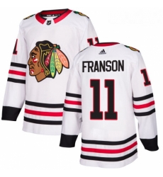 Youth Adidas Chicago Blackhawks 11 Cody Franson Authentic White Away NHL Jersey 