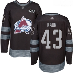 Avalanche #43 Nazem Kadri Black 1917 2017 100th Anniversary Stitched Hockey Jersey