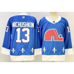 Men Colorado Avalanche 13 Valeri Nichushkin Blue 2025 Stitched With C Patch Hockey Jersey