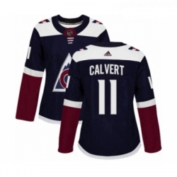 Womens Adidas Colorado Avalanche 11 Matt Calvert Premier Navy Blue Alternate NHL Jersey 