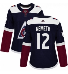 Womens Adidas Colorado Avalanche 12 Patrik Nemeth Authentic Navy Blue Alternate NHL Jersey 